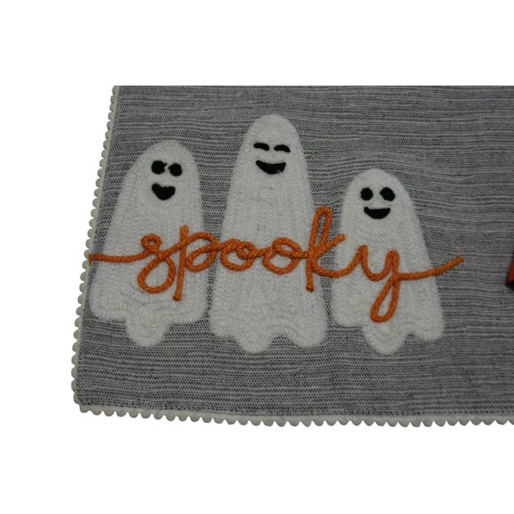 Max Studio Halloween Ghost Spooky Placemats & Orange & Black Napkins Set of 4 - Picture 3 of 9
